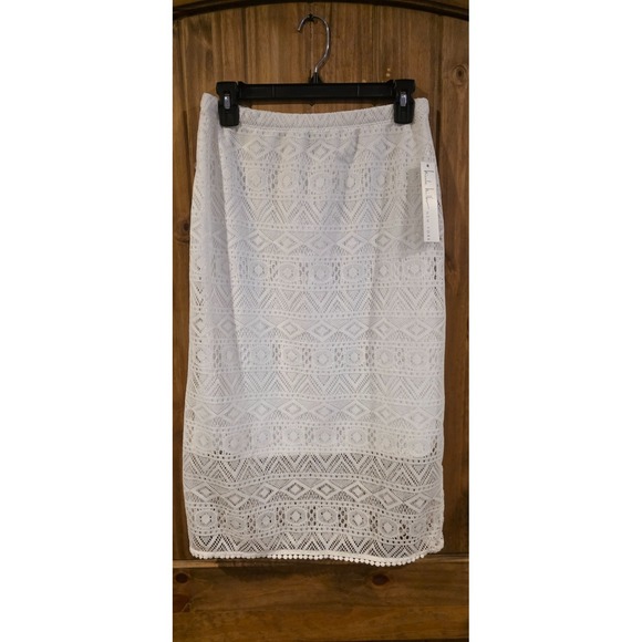 Nicole Miller Dresses & Skirts - NWT Nicole Miller New York Pencil Skirt Womens S White Geometric‎ Knee Length